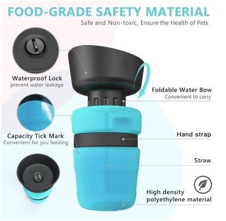 PetHydraLife foldable 520ml dog water bottle - alternate product view 12
