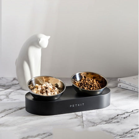 PetHydraLife adjustable double feeding station with stainless steel bowls - alternate product view 2