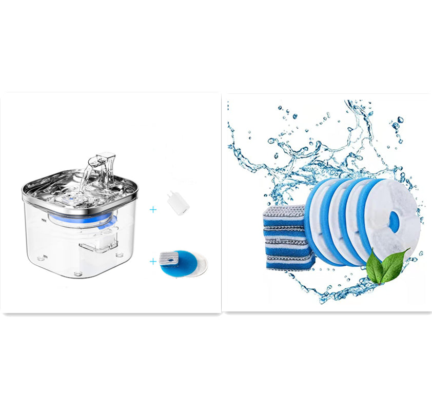 PetHydraLife Flow 2L stainless steel pet water fountain - alternate product view 5