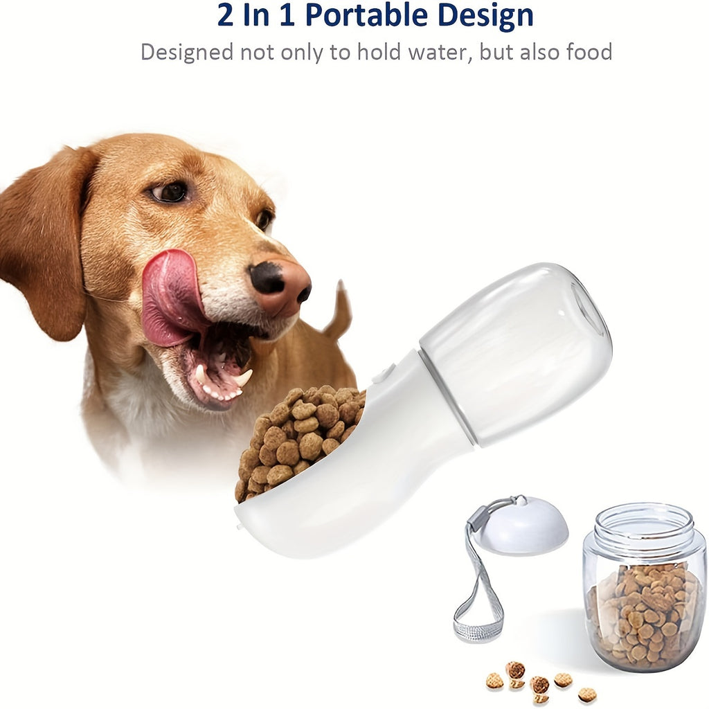 PetHydraLife 2-in-1 portable pet water bottle with food compartment - alternate product view 2