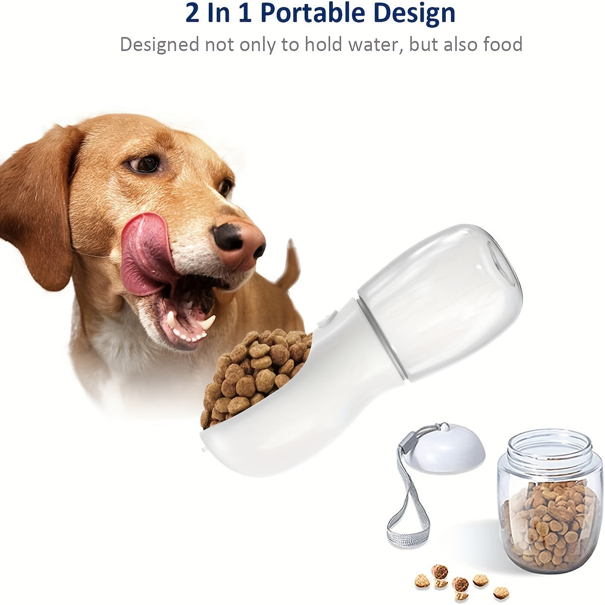 PetHydraLife 2-in-1 portable pet water bottle with food compartment - alternate product view 2