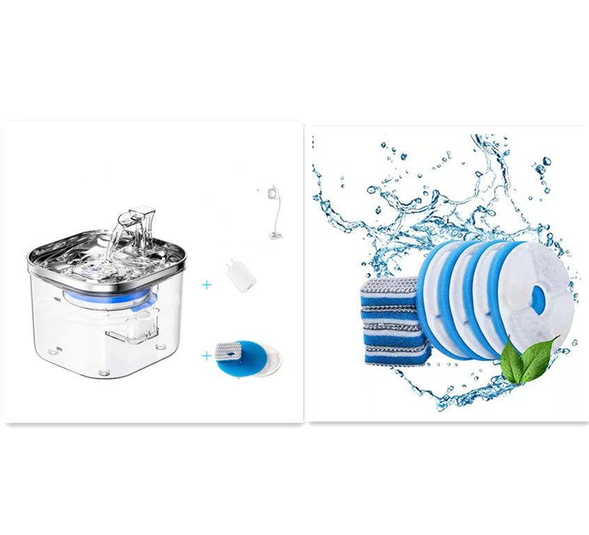 PetHydraLife Flow 2L stainless steel pet water fountain - alternate product view 7