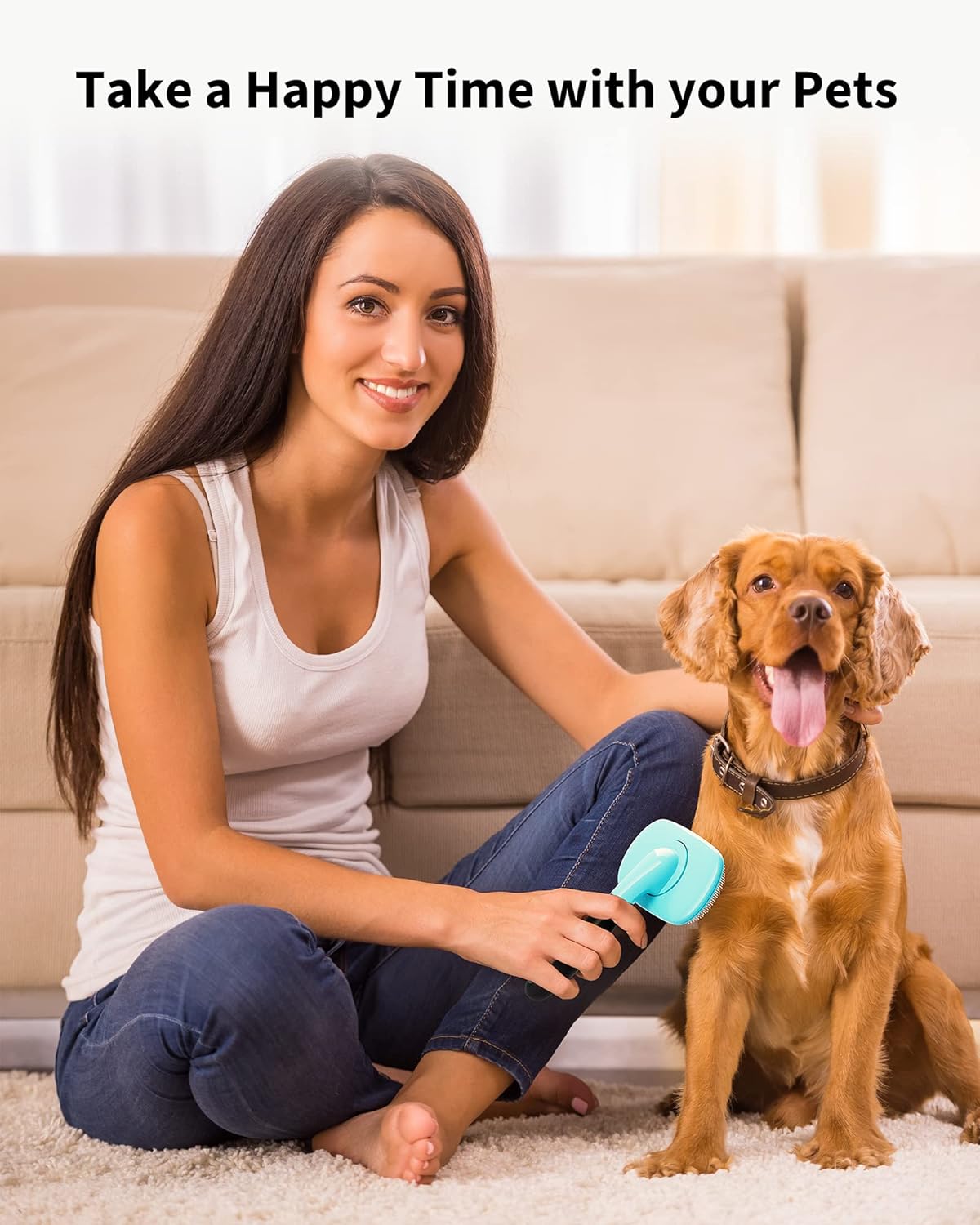 PetHydraLife shedding and grooming brush for cats and dogs - alternate product view 8