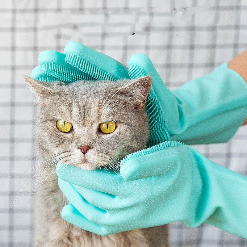 PetHydraLife silicone grooming and massage glove for cats and dogs