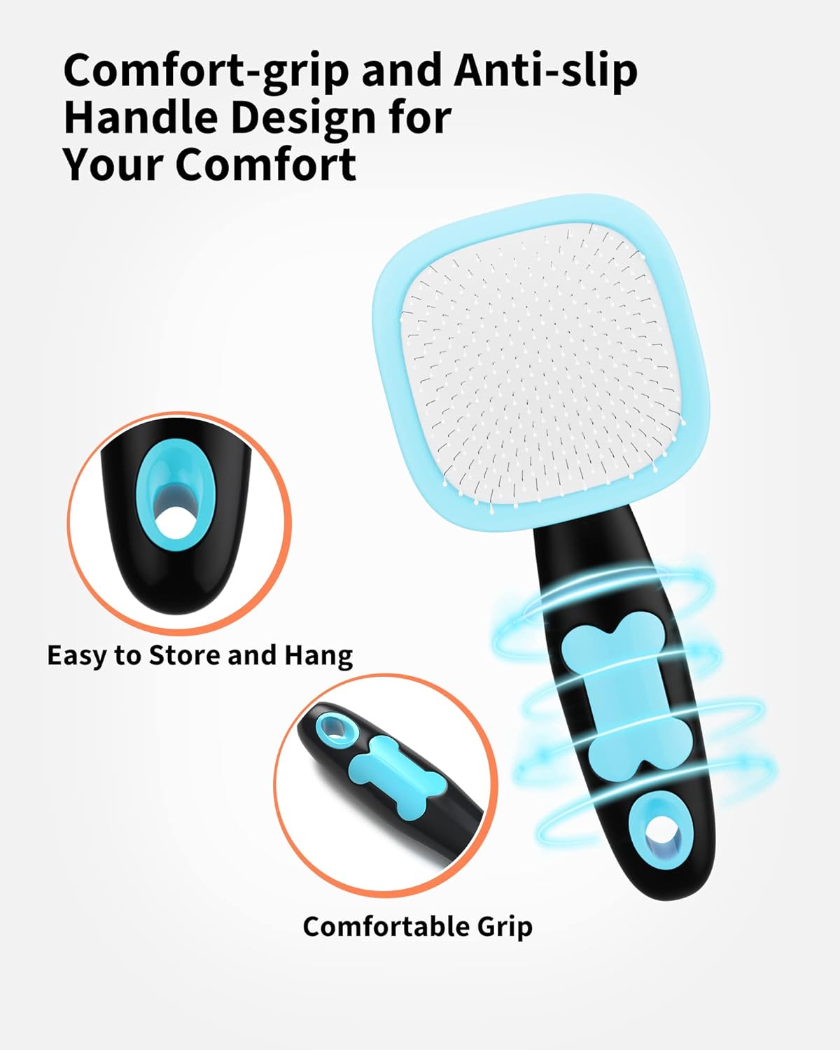 PetHydraLife shedding and grooming brush for cats and dogs - alternate product view 3