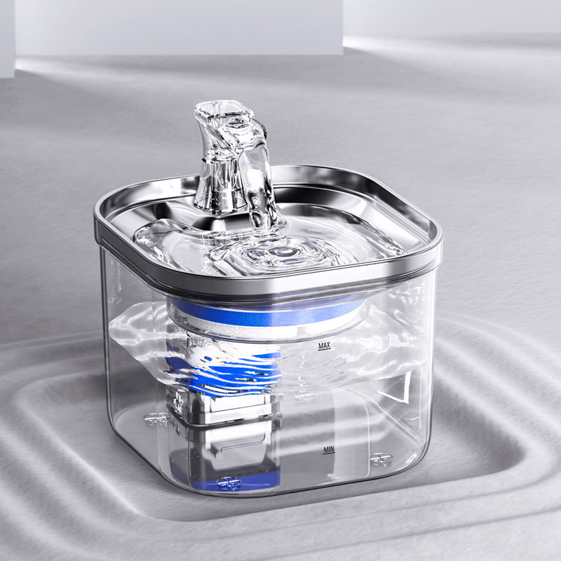 PetHydraLife Flow 2L stainless steel pet water fountain - alternate product view 2